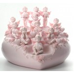 Pretty In Pink Cherub with Hearts Stand + 72 pcs
